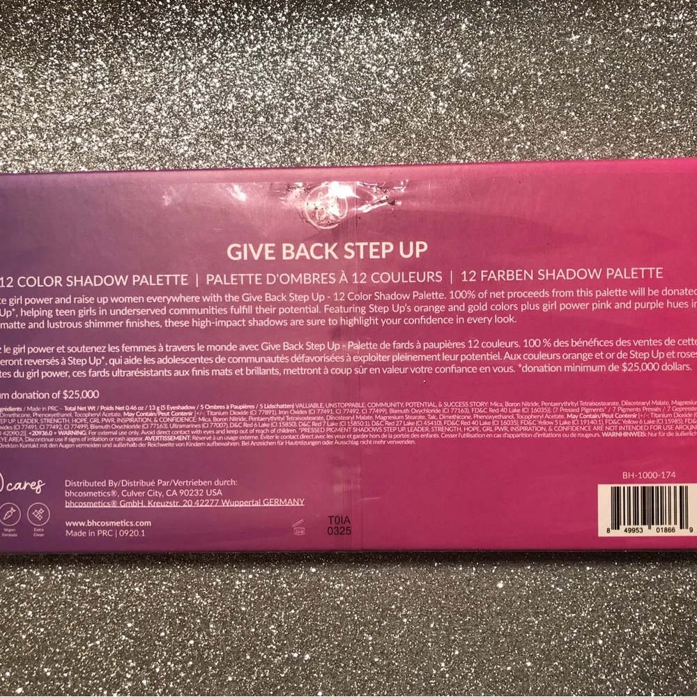 Brand New! Sealed! BH Cosmetics Give Back Step Up 12 Color Eyeshadow Palette 🎨